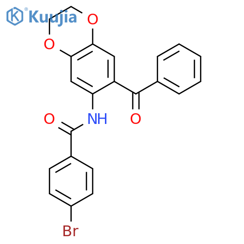 Benzamide, N-(7-benzoyl-2,3-dihydro-1,4-benzodioxin-6-yl)-4-bromo- structure