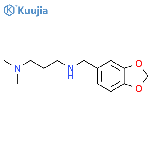 (1,3-benzodioxol-5-ylmethyl)[3-(dimethylamino)propyl]amine structure