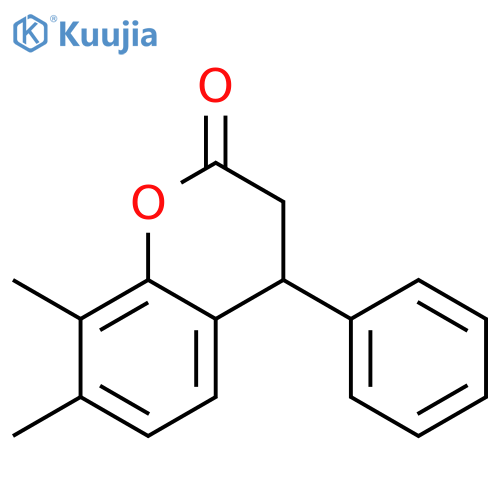 2H-1-Benzopyran-2-one, 3,4-dihydro-7,8-dimethyl-4-phenyl- structure