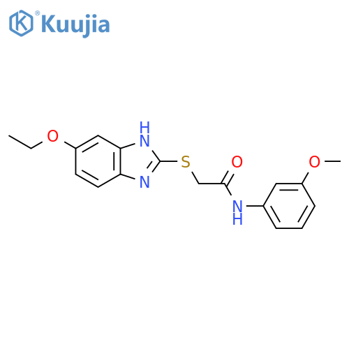 2-(6-Ethoxy-1H-benzoimidazol-2-ylsulfanyl)-N-(3-methoxy-phenyl)-acetamide structure