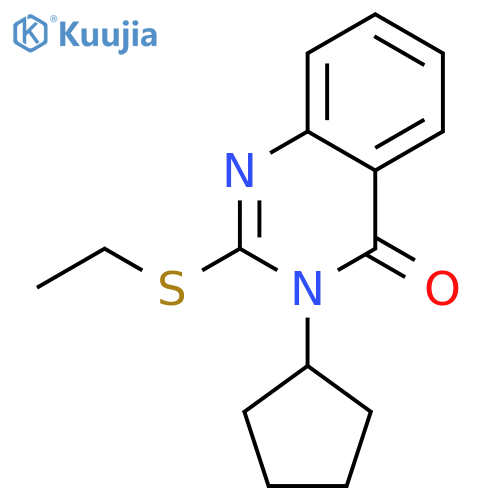 3-cyclopentyl-2-(ethylsulfanyl)quinazolin-4(3H)-one structure