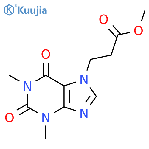 Methyl 3-(1,3-dimethyl-2,6-dioxo-1,2,3,6-tetrahydro-7H-purin-7-yl)propanoate structure