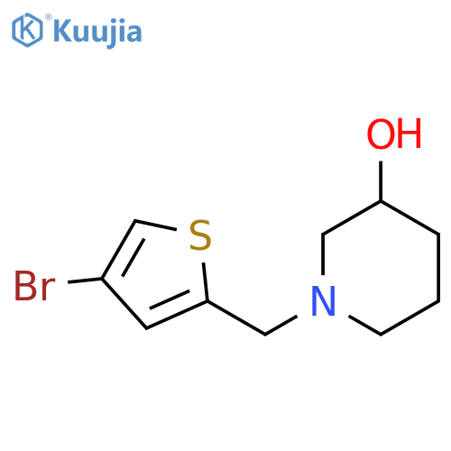 1-[(4-bromothiophen-2-yl)methyl]piperidin-3-ol structure