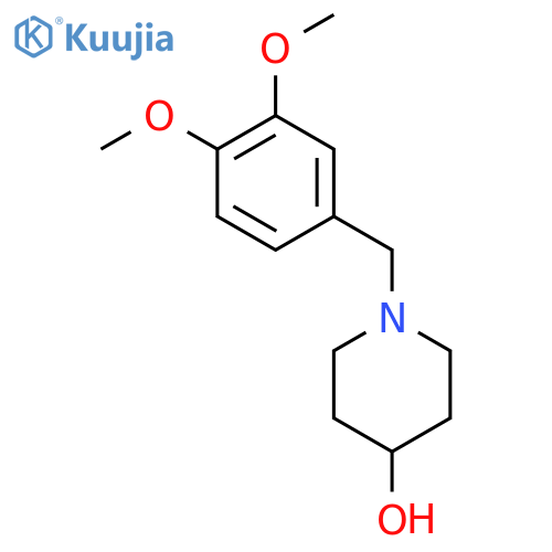 1-[(3,4-Dimethoxyphenyl)methyl]piperidin-4-ol structure