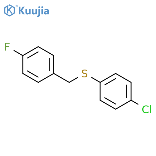 Benzene, 1-chloro-4-[[(4-fluorophenyl)methyl]thio]- structure