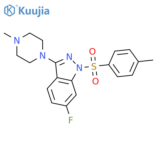 6-Fluoro-1-[(4-methylphenyl)sulfonyl]-3-(4-methyl-1-piperazinyl)-1H-indazole structure