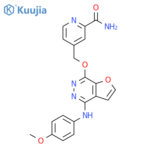 2-Pyridinecarboxamide,4-[[[4-[(4-methoxyphenyl)amino]furo[2,3-d]pyridazin-7-yl]oxy]methyl]- structure