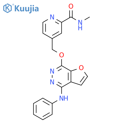 2-Pyridinecarboxamide,N-methyl-4-[[[4-(phenylamino)furo[2,3-d]pyridazin-7-yl]oxy]methyl]- structure
