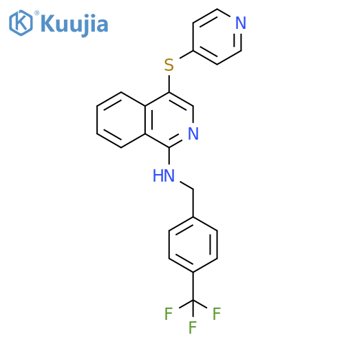 1-Isoquinolinamine,4-(4-pyridinylthio)-N-[[4-(trifluoromethyl)phenyl]methyl]- structure