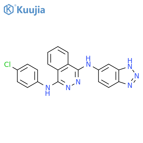 1,4-Phthalazinediamine, N-1H-benzotriazol-5-yl-N'-(4-chlorophenyl)- structure