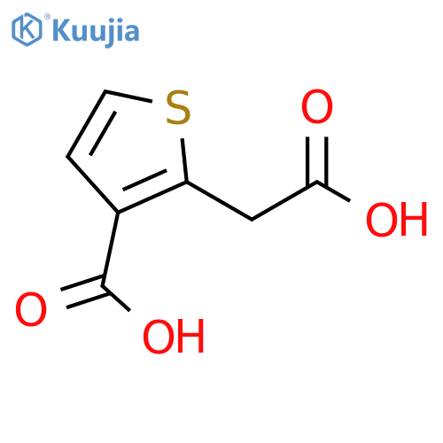 2-(carboxymethyl)thiophene-3-carboxylic acid structure