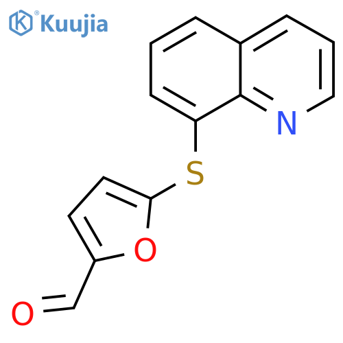 5-(quinolin-8-ylsulfanyl)furan-2-carbaldehyde structure