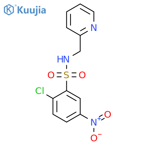 2-chloro-5-nitro-N-[(pyridin-2-yl)methyl]benzene-1-sulfonamide structure