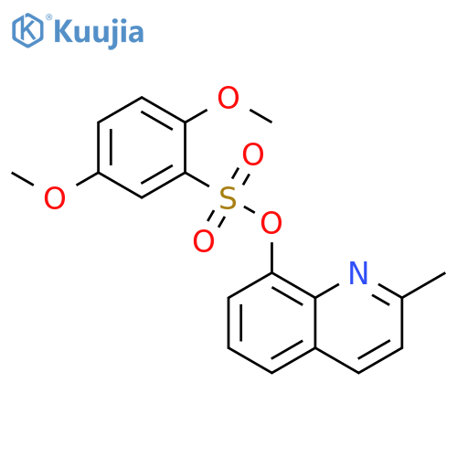2-methylquinolin-8-yl 2,5-dimethoxybenzene-1-sulfonate structure