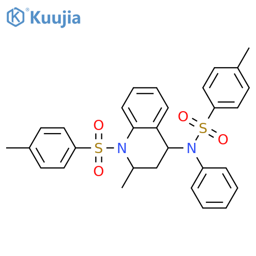 <br>4-methyl-N-(2-methyl-1-tosyl-1,2,3,4-tetrahydroquinolin-4-yl)-N-phenylbenze nesulfonamide structure
