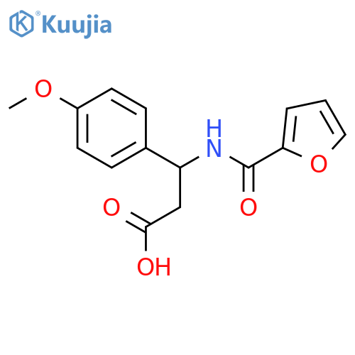 3-(Furan-2-carbonyl)-amino-3-(4-methoxy-phenyl)-propionic Acid structure