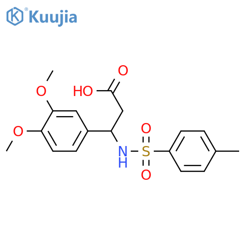 3-(3,4-Dimethoxy-phenyl)-3-(toluene-4-sulfonylamino)-propionic acid structure