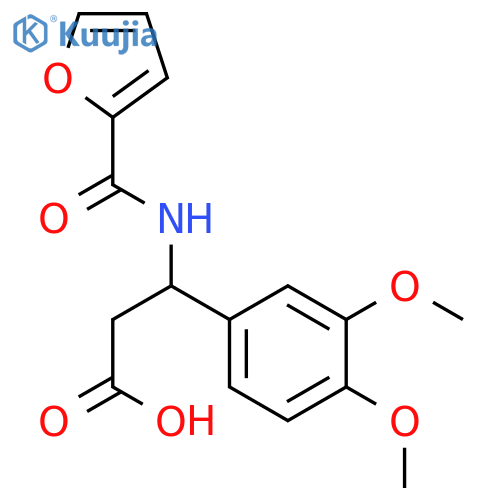 3-(3,4-Dimethoxyphenyl)-3-[(furan-2-carbonyl)-amino]propionic acid structure