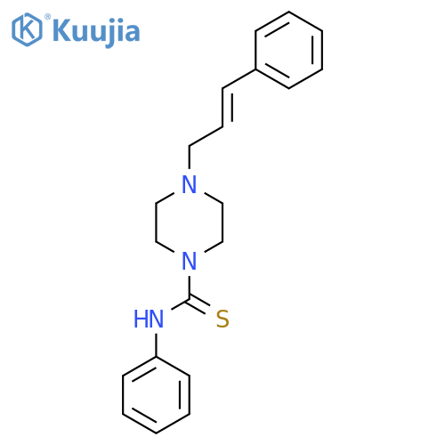 (Phenylamino)(4-(3-phenylprop-2-enyl)piperazinyl)methane-1-thione structure