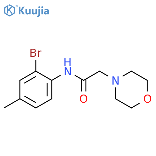 N-(2-Bromo-4-methyl-phenyl)-2-morpholin-4-yl-acetamide structure