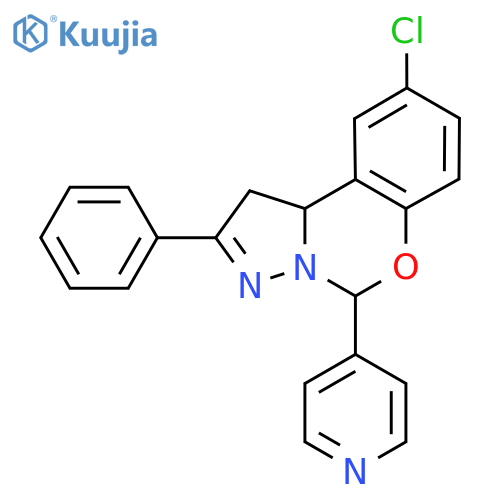 12-chloro-4-phenyl-7-(pyridin-4-yl)-8-oxa-5,6-diazatricyclo7.4.0.0^{2,6}trideca-1(9),4,10,12-tetraene structure