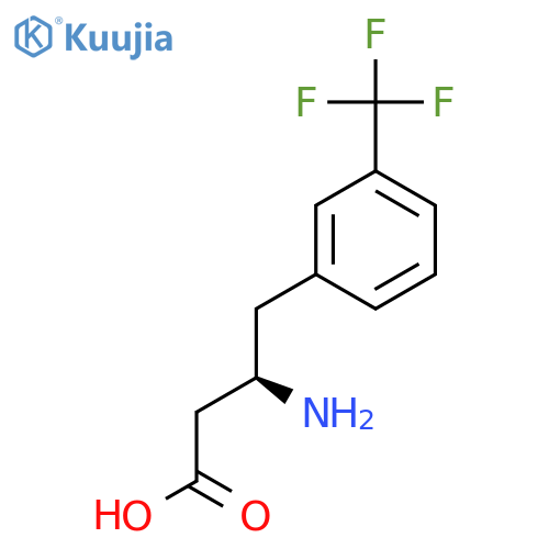 (R)-3-Amino-4-(3-(trifluoromethyl)phenyl)butanoic acid hydrochloride structure