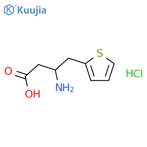 (S)-3-Amino-4-(thiophen-2-yl)butanoic acid hydrochloride structure