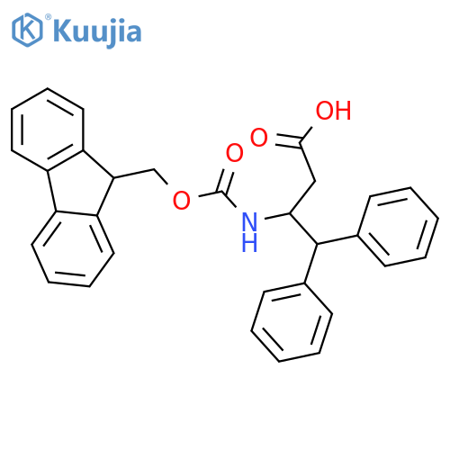 (R)-3-((((9H-Fluoren-9-yl)methoxy)carbonyl)-amino)-4,4-diphenylbutanoic acid structure