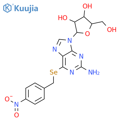 Guanosine,6-Se-[(4-nitrophenyl)methyl]-6-seleno- (9CI) structure