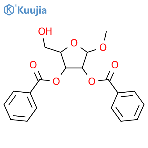 (2R,3R,4R,5R)-2-(Hydroxymethyl)-5-methoxytetrahydrofuran-3,4-diyl Dibenzoate structure