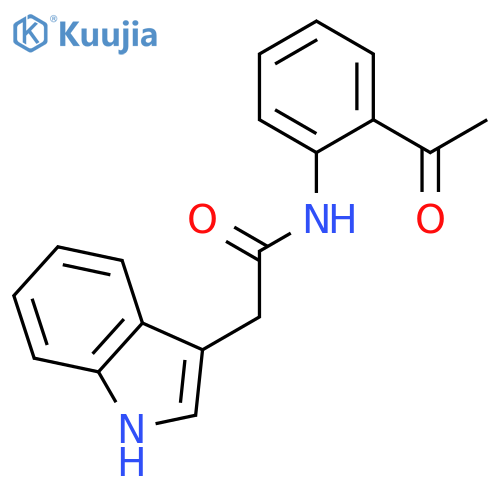 1H-Indole-3-acetamide, N-(2-acetylphenyl)- structure