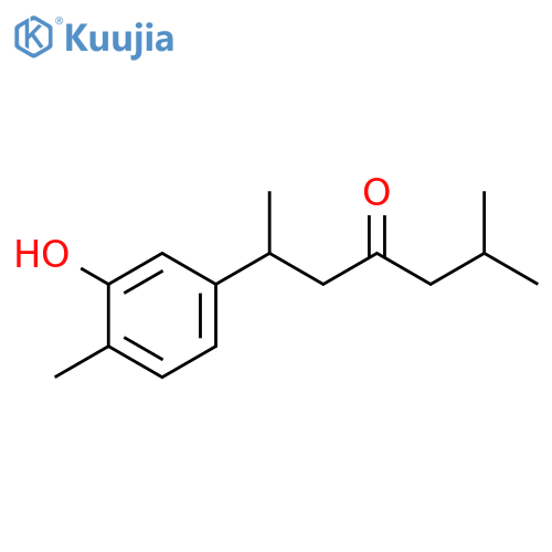 2-(3-Hydroxy-4-methylphenyl)-6-methylheptan-4-one structure
