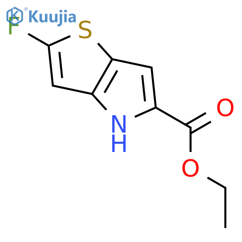 2-fluoro-4H-Thieno[3,2-b]pyrrole-5-carboxylic acid ethyl ester structure