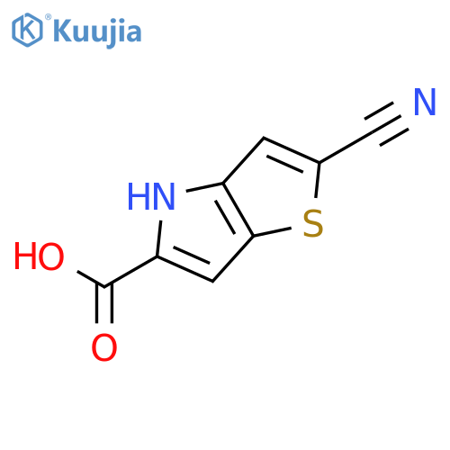 2-cyano-4H-thieno3,2-bpyrrole-5-carboxylic acid structure