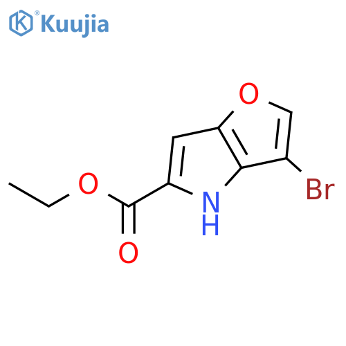 Ethyl 3-bromo-4H-furo[3,2-b]pyrrole-5-carboxylate structure