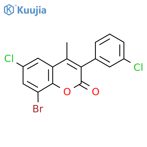 8-Bromo-6-Chloro-3(3-Chloro Phenyl)-4-Methyl Coumarin structure