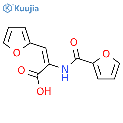 2-(2-furoylamino)-3-(2-furyl)acrylic acid structure