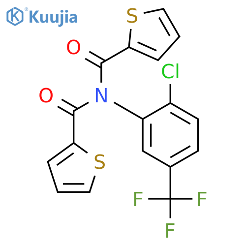 <br>N-[2-chloro-5-(trifluoromethyl)phenyl]-N-(2-thienylcarbonyl)-2-thiophenecar boxamide structure