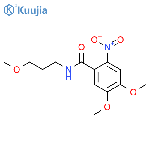 2-nitro-4,5-dimethoxy-N-(3-methoxypropyl)benzamide structure