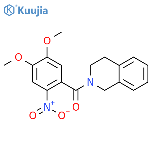 2-(4,5-dimethoxy-2-nitrobenzoyl)-1,2,3,4-tetrahydroisoquinoline structure