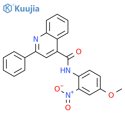 N-(4-methoxy-2-nitrophenyl)-2-phenylquinoline-4-carboxamide structure
