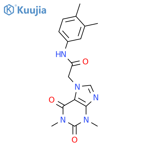 2-(1,3-dimethyl-2,6-dioxo-2,3,6,7-tetrahydro-1H-purin-7-yl)-N-(3,4-dimethylphenyl)acetamide structure