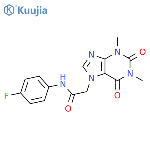 2-(1,3-dimethyl-2,6-dioxo-2,3,6,7-tetrahydro-1H-purin-7-yl)-N-(4-fluorophenyl)acetamide structure