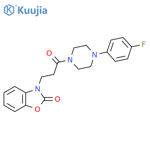3-{3-4-(4-fluorophenyl)piperazin-1-yl-3-oxopropyl}-2,3-dihydro-1,3-benzoxazol-2-one structure