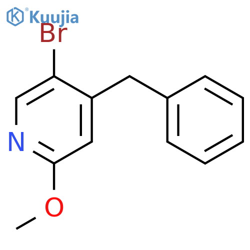Pyridine, 5-bromo-2-methoxy-4-(phenylmethyl)- structure