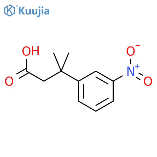 3-methyl-3-(3-nitrophenyl)butanoic acid structure