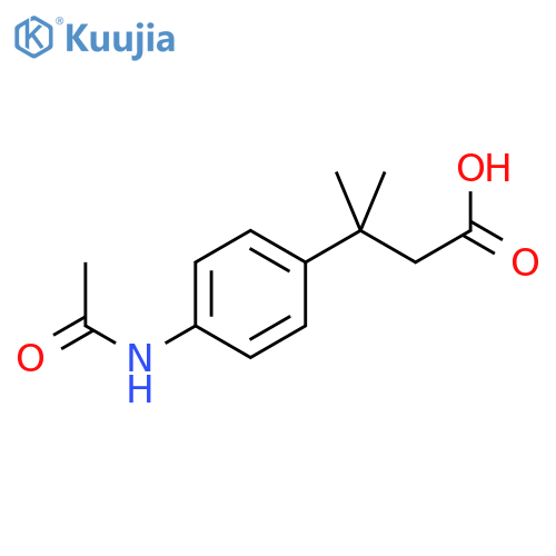 3-(4-acetamidophenyl)-3-methylbutanoic acid structure