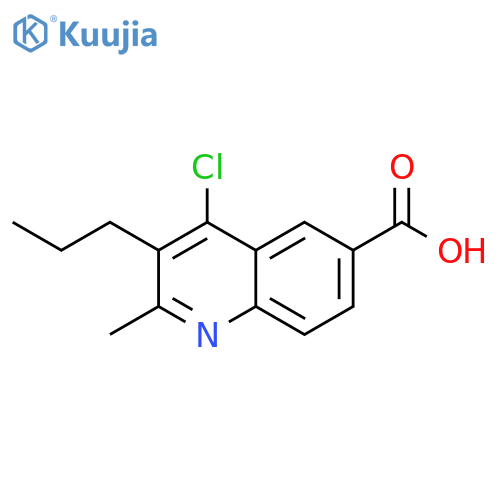 4-Chloro-2-methyl-3-propylquinoline-6-carboxylic acid structure