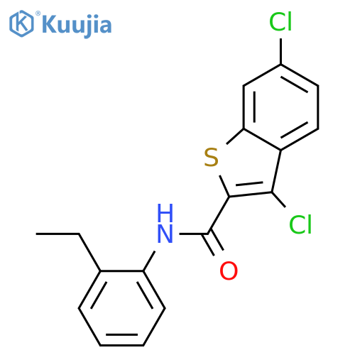 3,6-Dichloro-benzo[b]thiophene-2-carboxylic acid (2-ethyl-phenyl)-amide structure