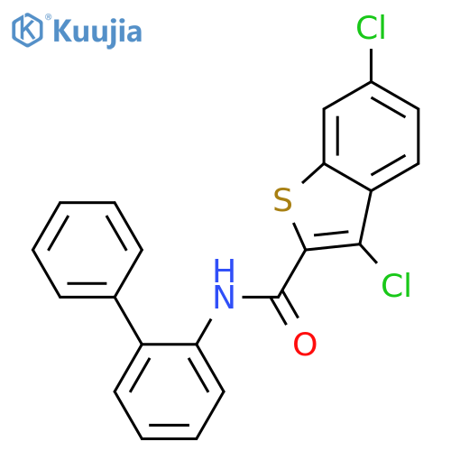 3,6-Dichloro-benzo[b]thiophene-2-carboxylic acid biphenyl-2-ylamide structure